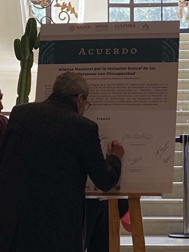 Firma para la Alianza Nacional para inclusión Sexual de las Personas con Discapacidad